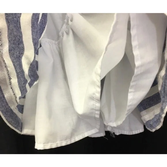 Tahari Dress Baby 2T Blue White‎ Silver Striped Sleeveless Bow Nautical Dress - Picture 4 of 8